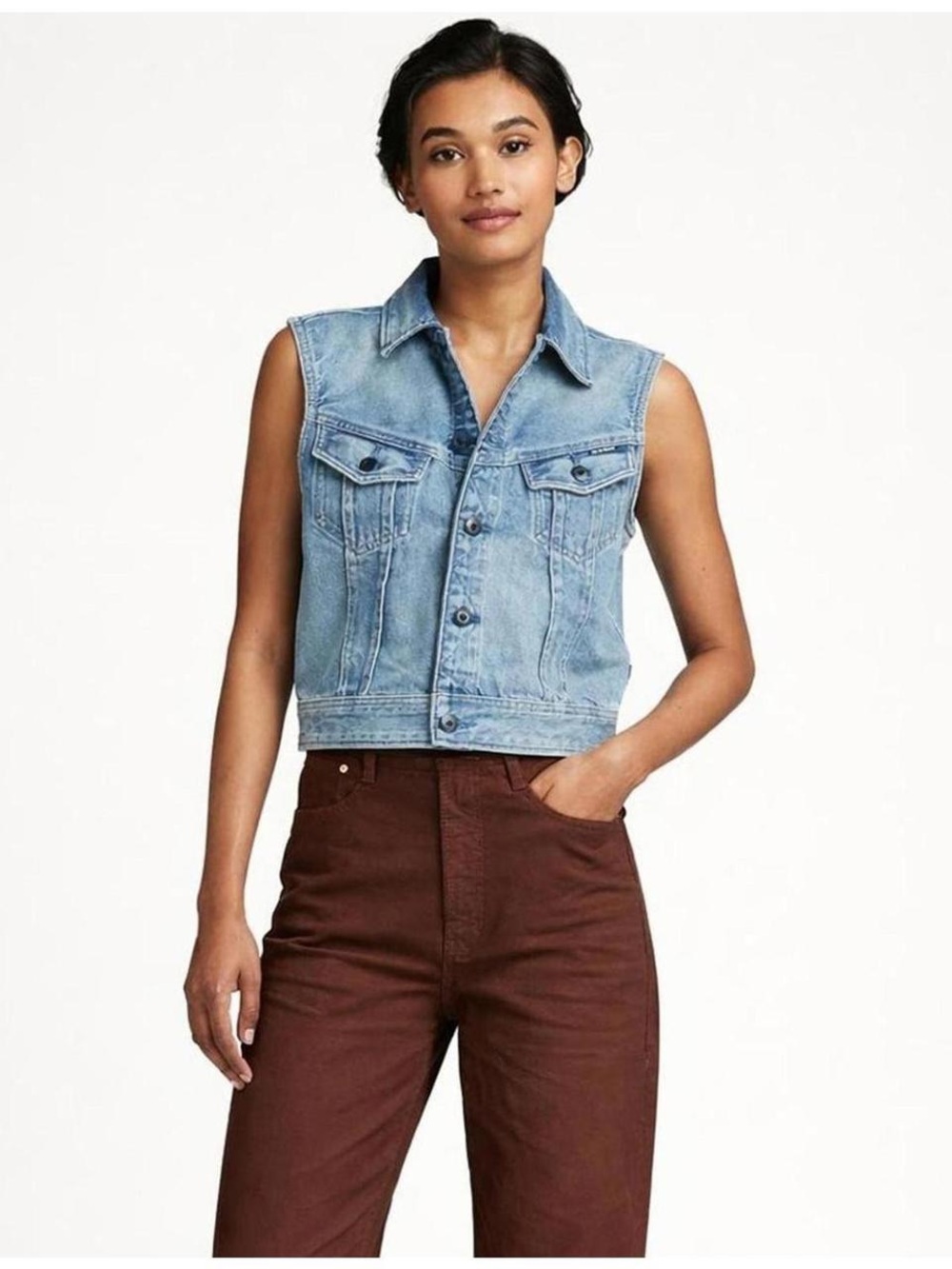 G-Star Raw Women's Denim Vest NWT Size L